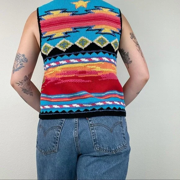Vintage Susan Bristol cactus sweater vest - Picture 6 of 8